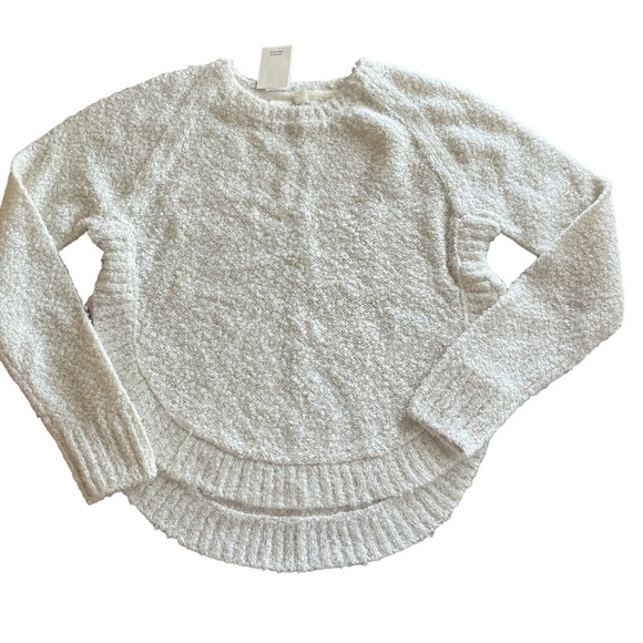 NWT Gap kids size XXL 14–16 cocoon pullover Ivory frost crewneck rounded bottom - Picture 1 of 12